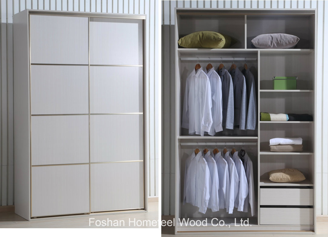 Wooden 1.5 M Customized Inside Sliding Wardrobe Dresser