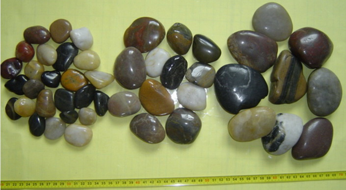 Polished Pebble Mosaic Tiles for Outside Flooring with Multi Color