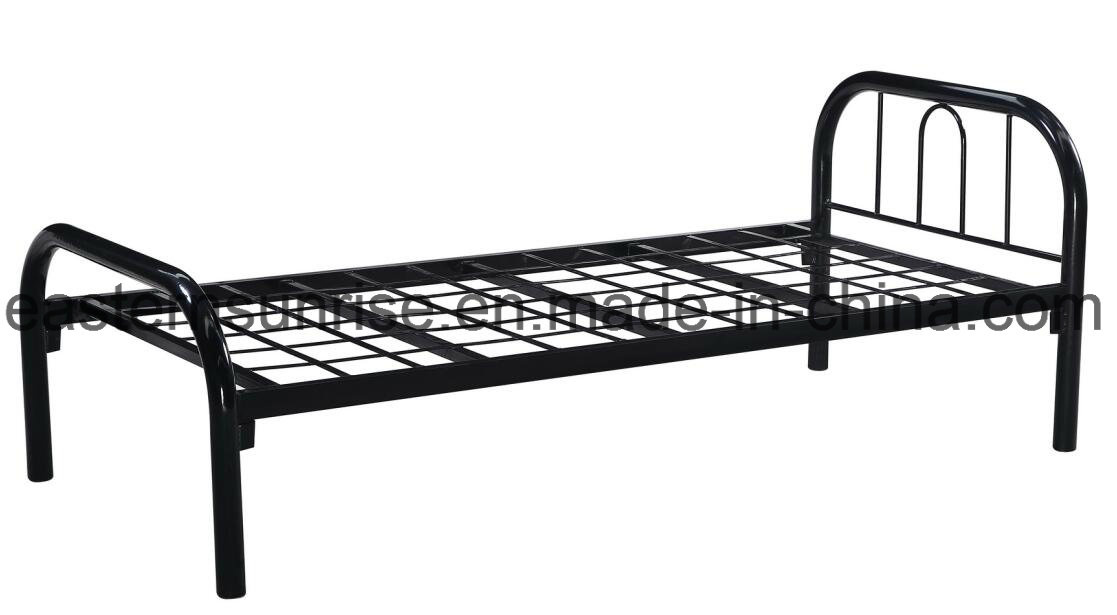 Hotel Worksite School Military Camp Use Steel Metal Single Bed