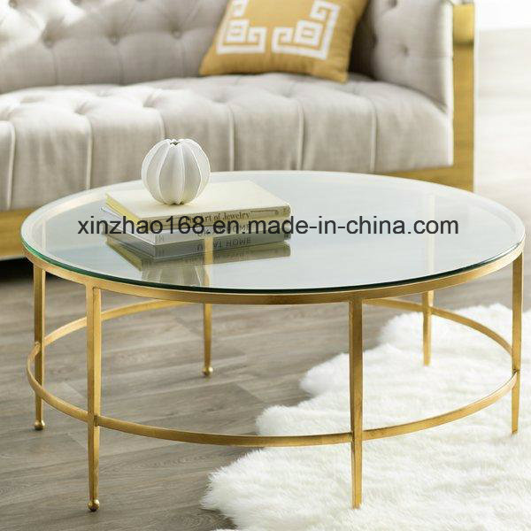 2017 New Model Round Table Furniture Glass Coffee Table