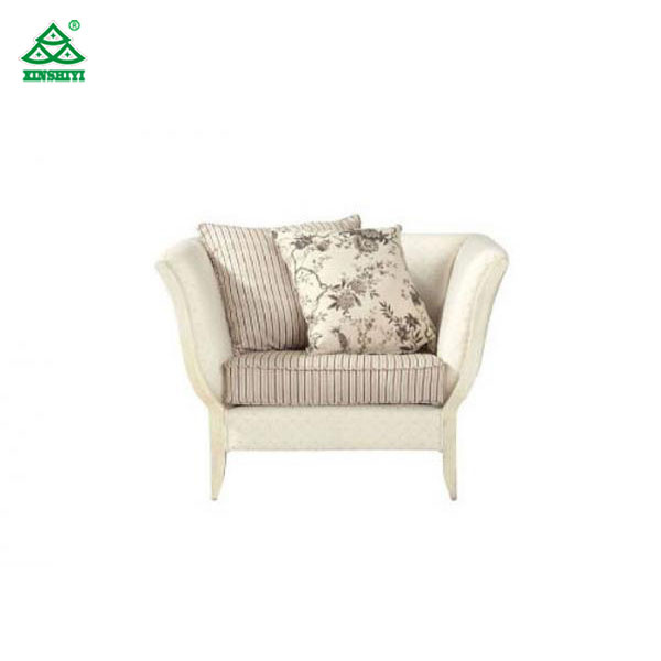 White Solid Wood 3 Seater and 2 Seater Sofa Set Residential Decoration