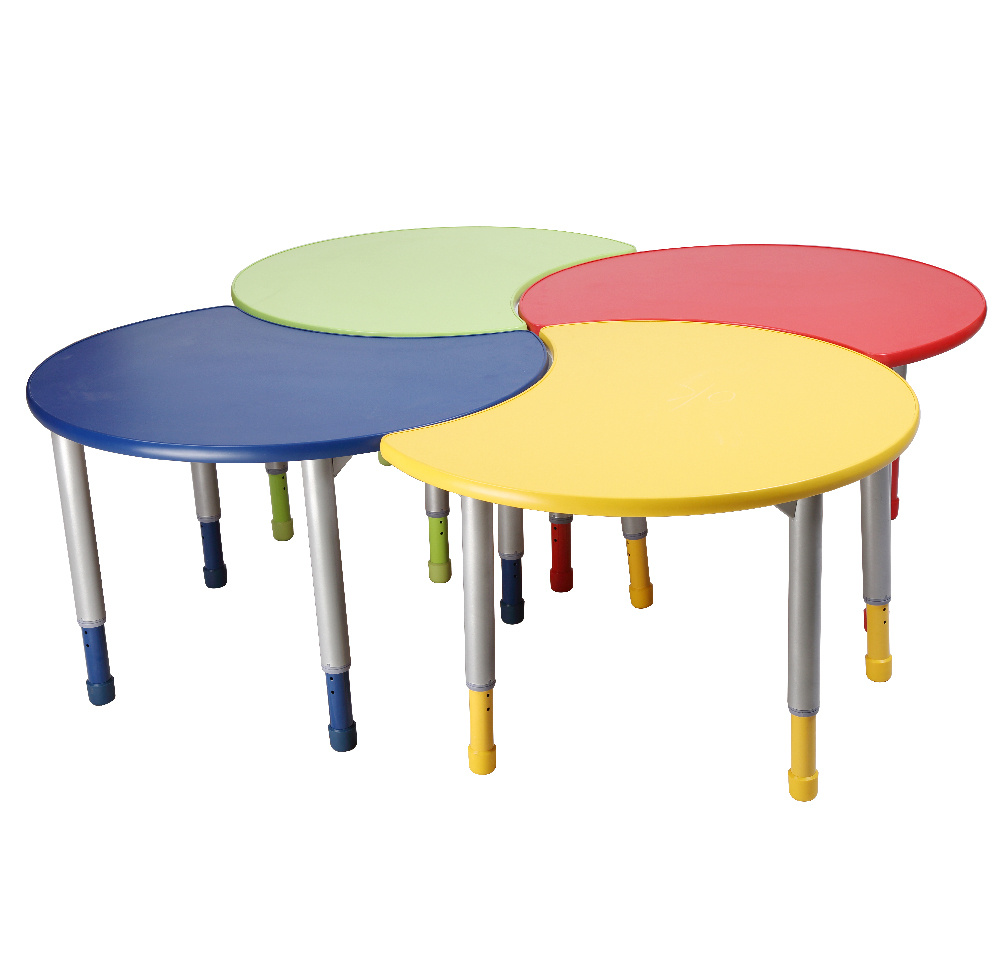 Cute Color Kids Activity Tables for Kindergarten with Height Adjustable Function