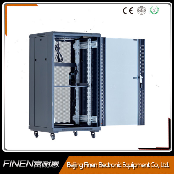 19''27u Black Glass Storage Free Standing Cabinet