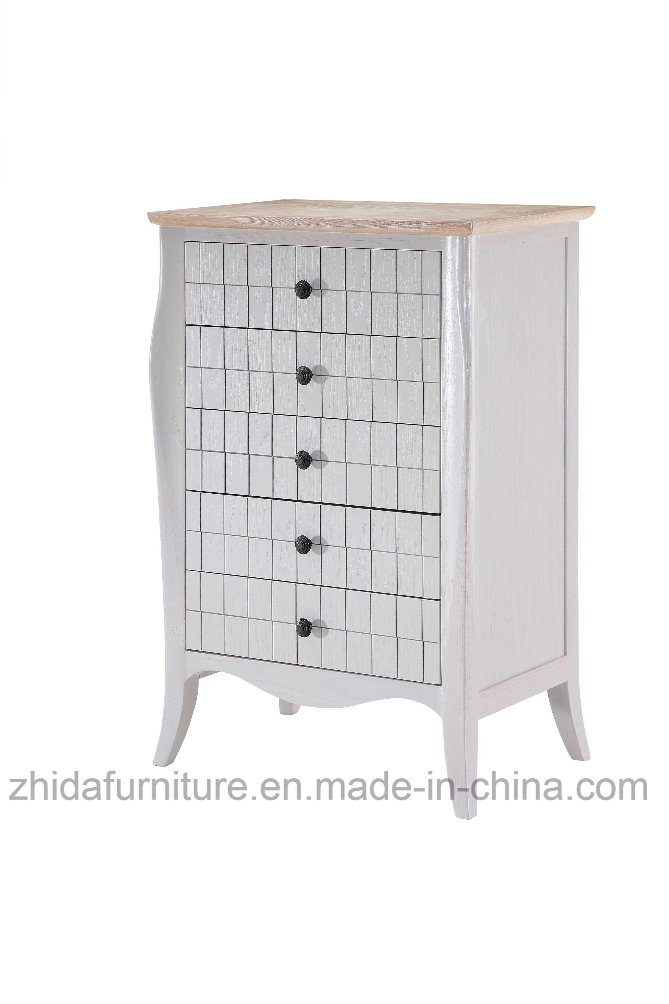 Wood Side Cabinet New Classic Style for Living Room (CK320)