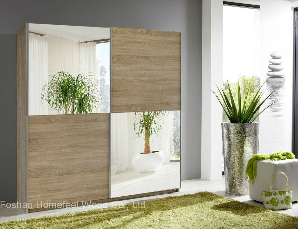 New Fashion Design Sliding Mirror Door Wardrobe (HF-EY0807)