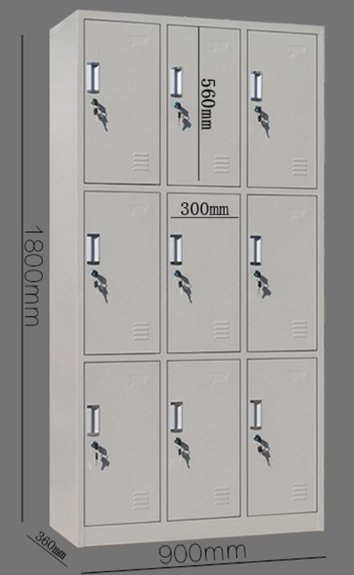 9-Door Multi Grid Steel File Cabinet Office Furniture/Bookcase