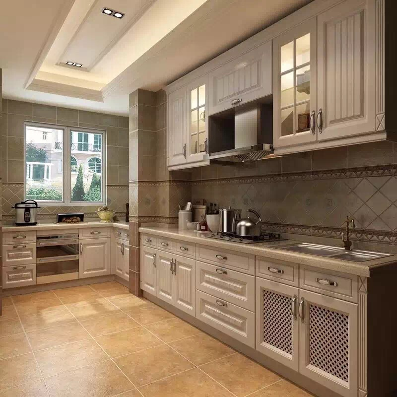 Wholesale Luxury Noble White Melamine MDF Kitchen Cabinet (FOH-MKC1334)