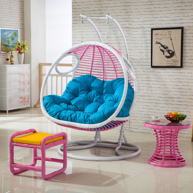 Garden Furniture Double Swing, Rattan Furniture, Rattan Basket (D155A)