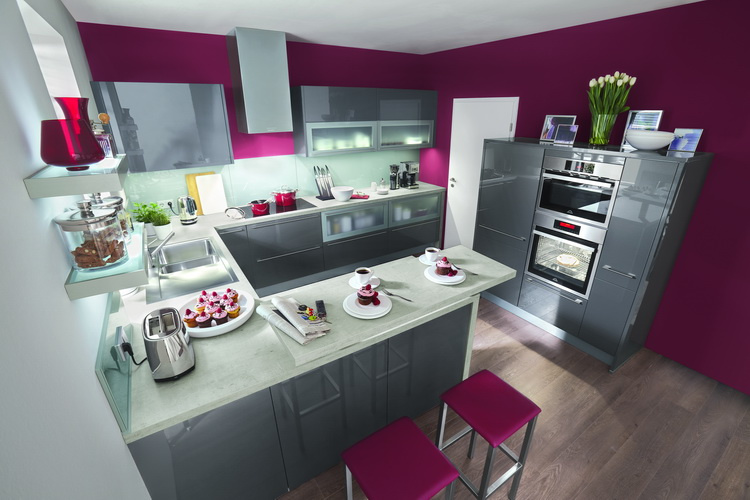 Kitchen Furniture Cupboard Cabinet Design (GLOE179)
