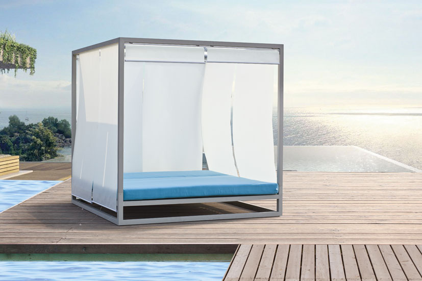 Outdoor Furniture Rattan Aulminium Daybed