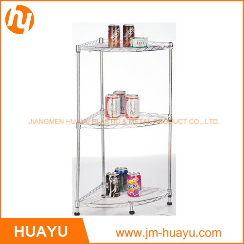 Home Basics Grey 3-Tier Wire Corner Shelf