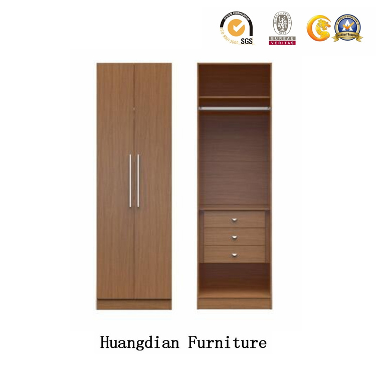 Modern Hotel Bedroom Furniture Wood Closets Guest Room Wardrobe (HD1201)