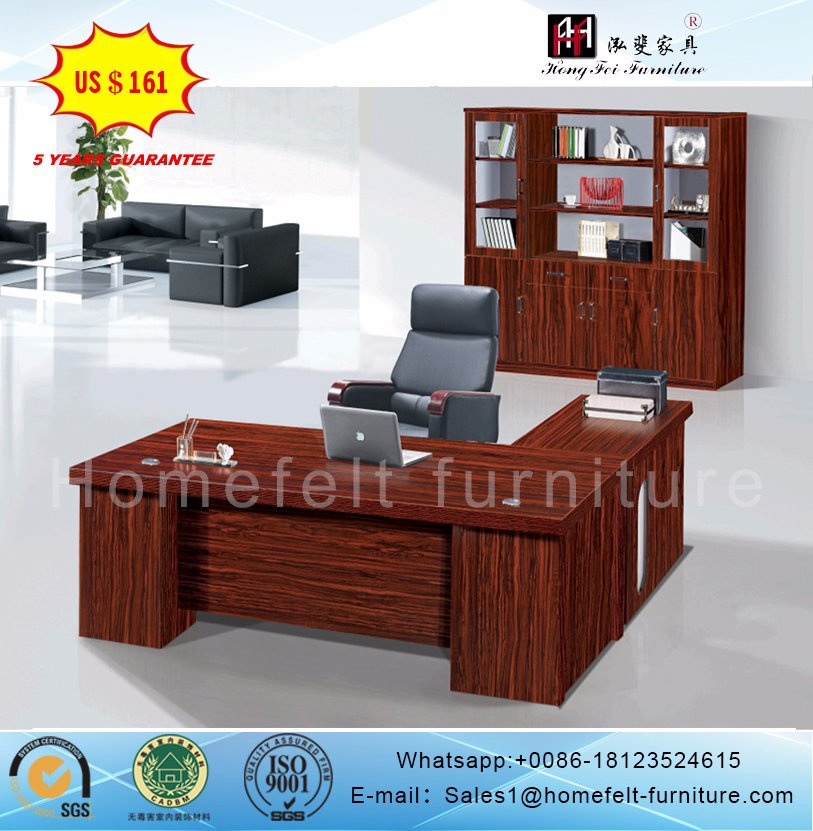 Exquisite MDF Wooden Office Furniture Excutive Table with Movable Pedestal