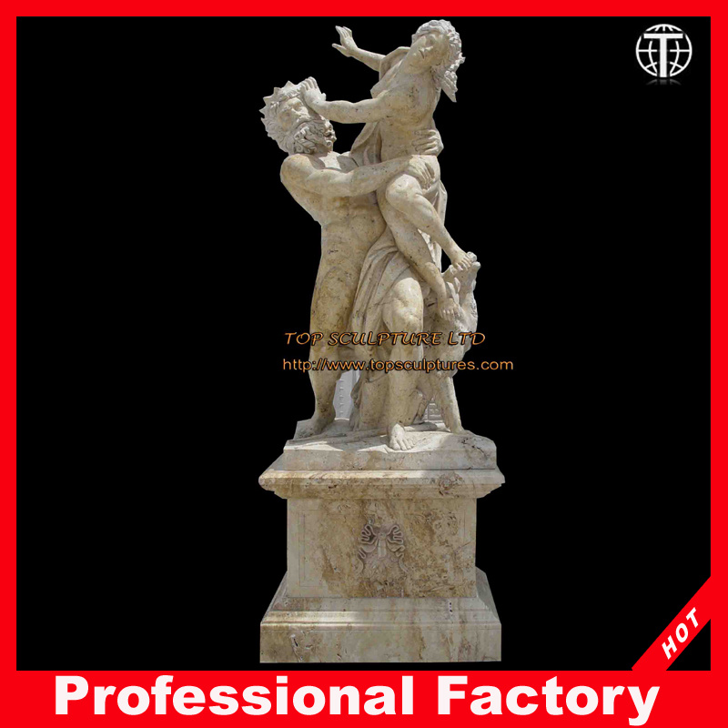 Yellow Marble Statue for Garden or Hotel