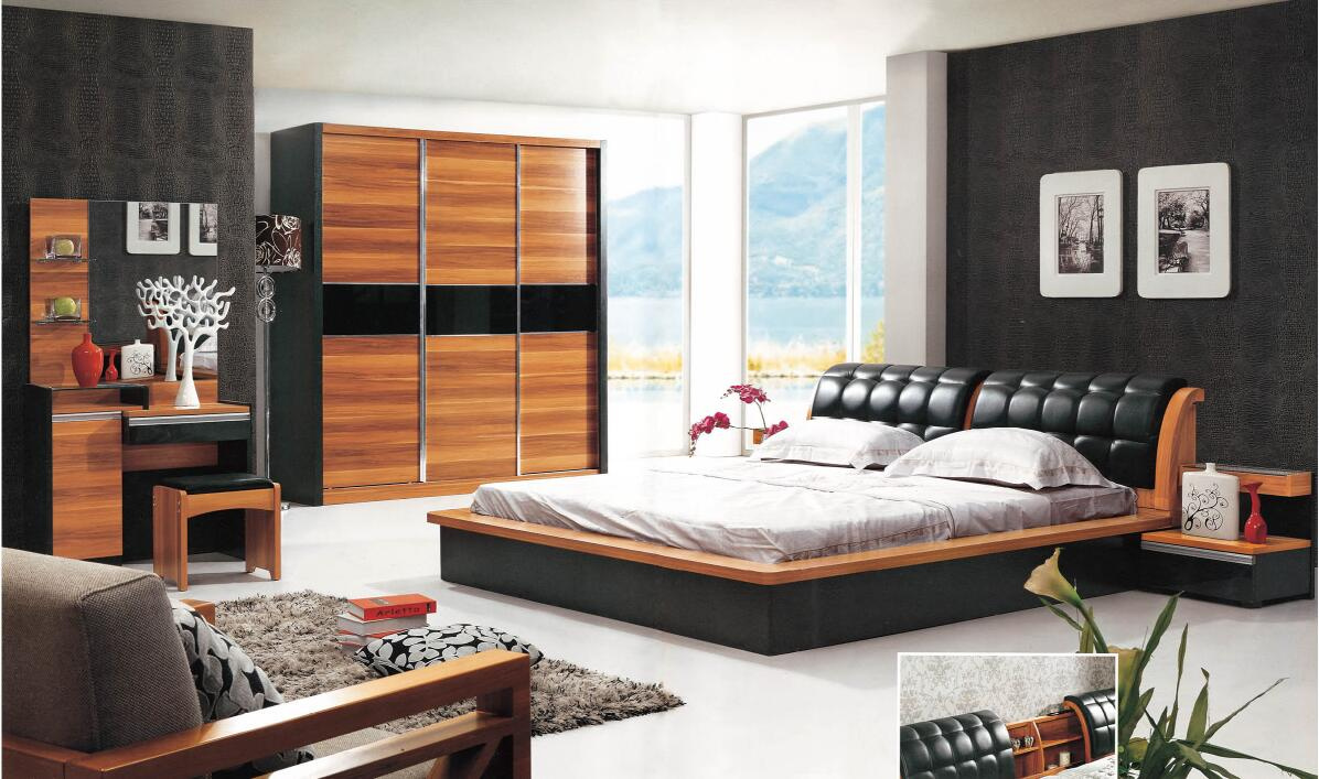 Simple Practrical Life Style Euro Fashion Solid Wood Bedroom Furniture