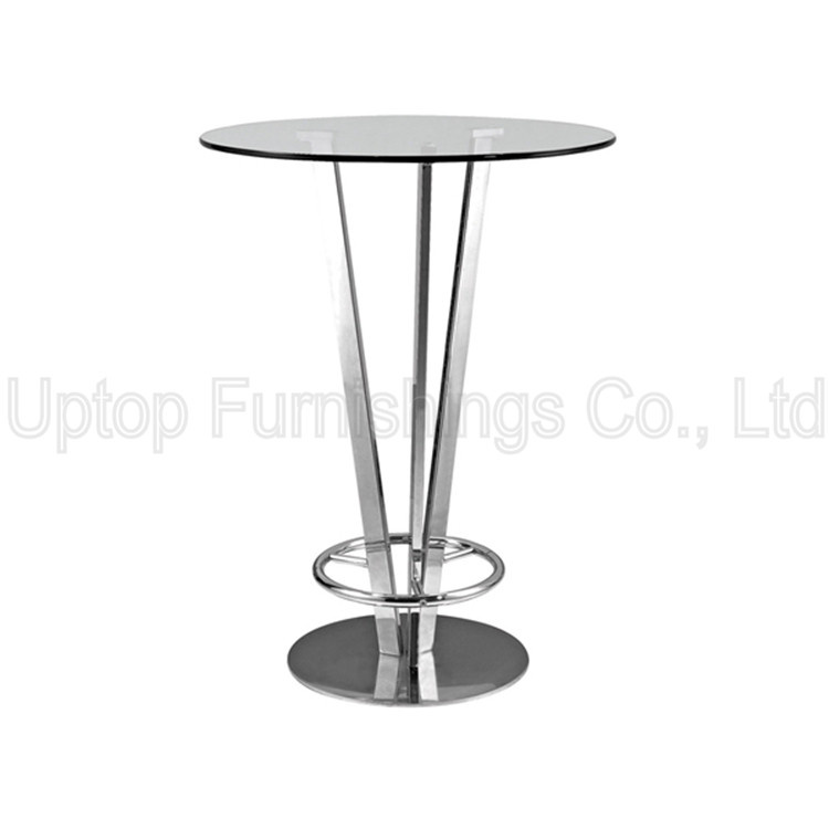 Modern Night Club Glass Top Pied De Table Bistro (SP-BT642)
