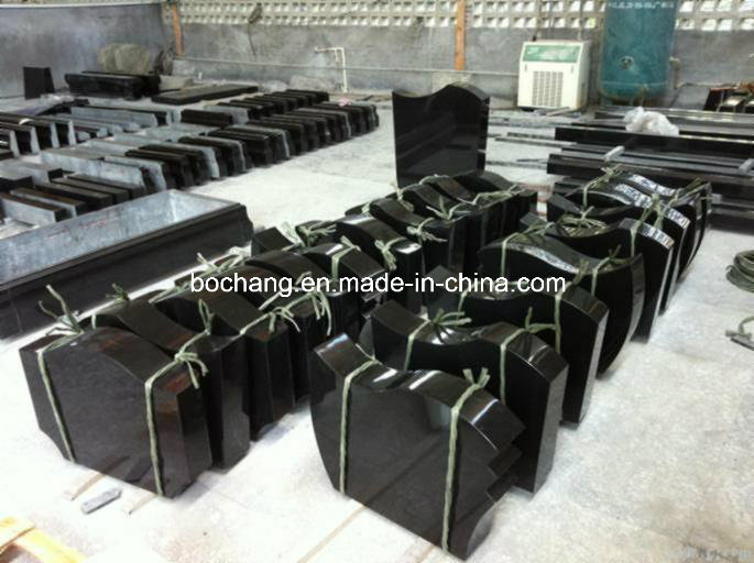 Russian Black Natural Stone Granite Marble Monument for Granite Memorials