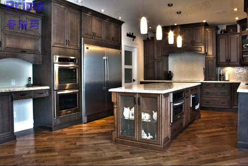 Solid Wood Kitchen Cabinet From China (PR-K2016)