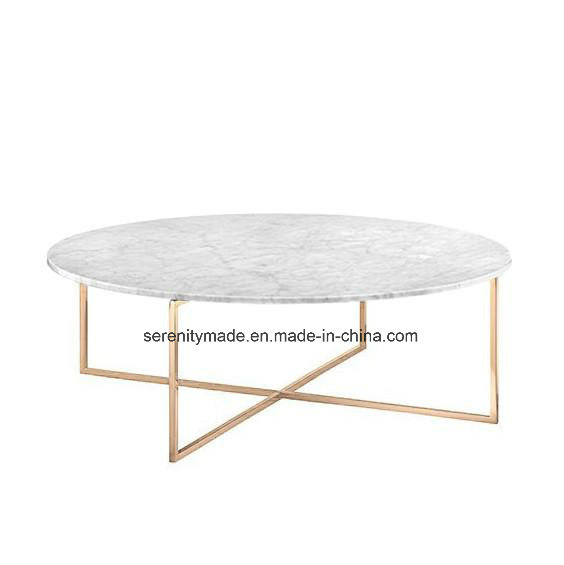 restaurant Marble Steel Legs Coffee Tea Table