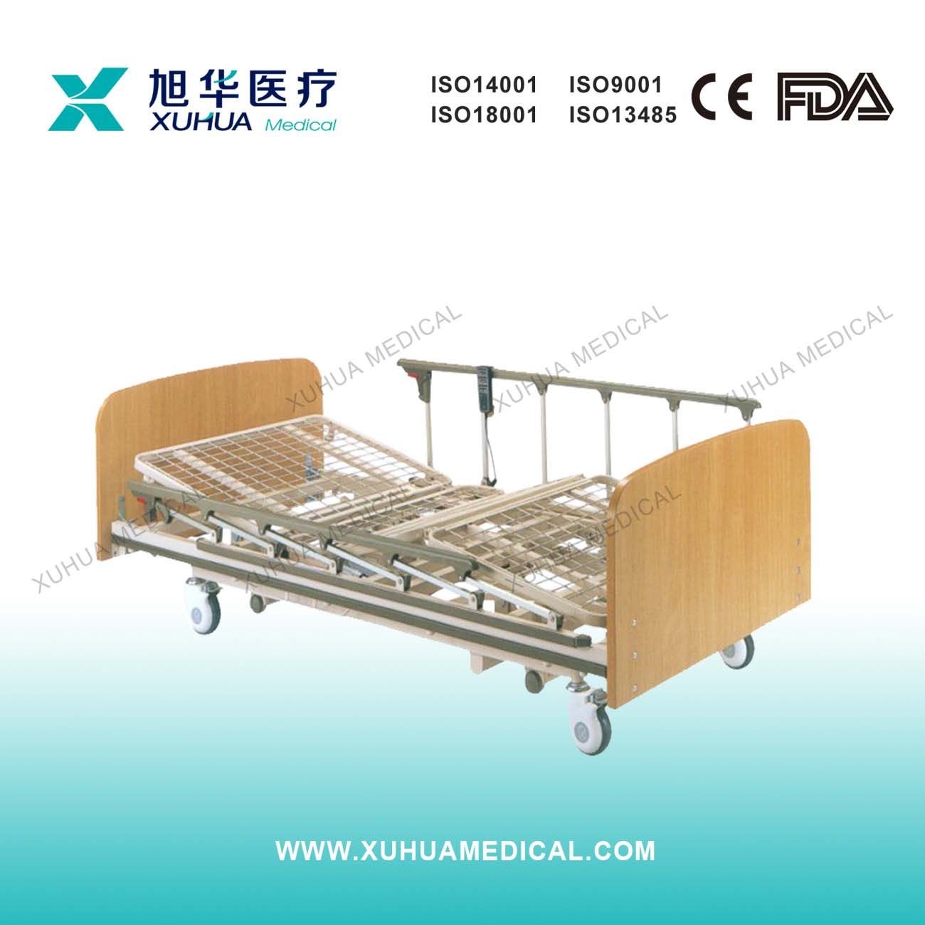 Wooden Electric Super-Low Three Functions Hospital Bed (Type B)