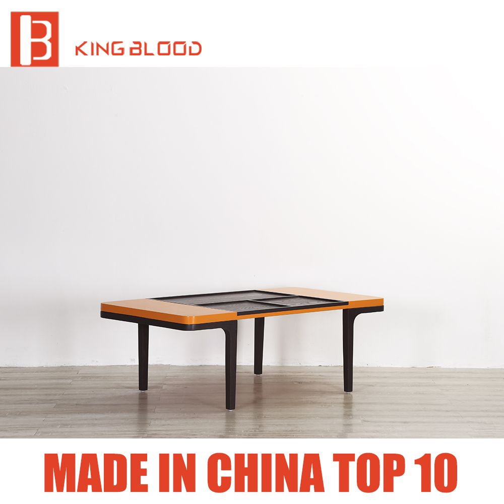 Square Coffee Table with Side Table Wood Material