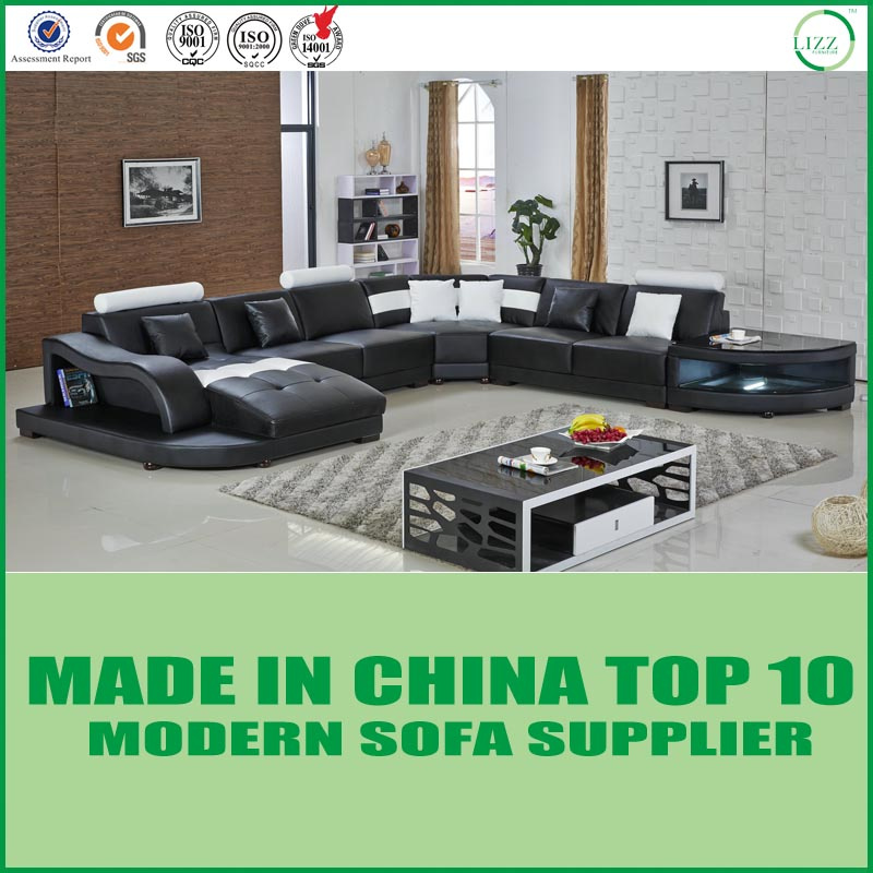 Modern Furniture Leather Corner Sofa Sleeper Sofa