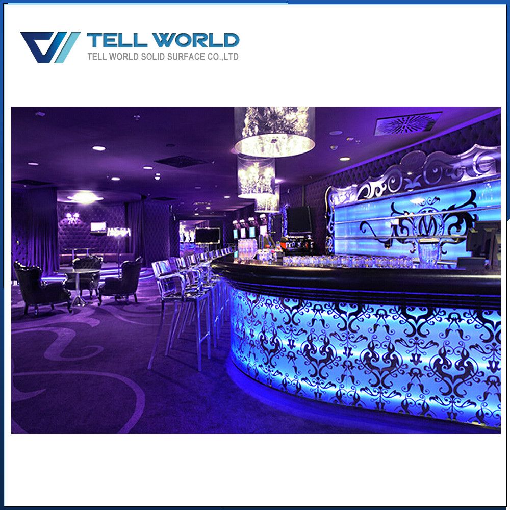 Unique Design Acrylic Solid Surface Nightclub Wine Bar Counter
