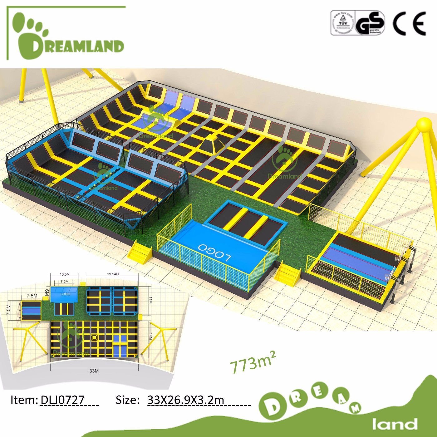 Beautiful Hot Sale Safe Kids Indoor Trampoline Park Bed