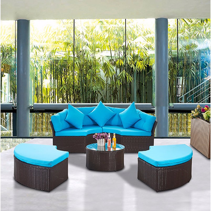 2017 Outdoor Leisure Garden Sofa Wicker Furniture Rattan Sofa Outdoor Furniture S203
