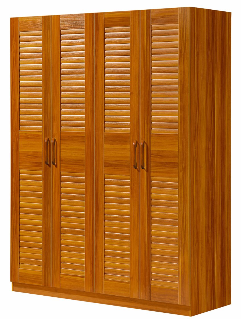 Solid Wood Four Doors Wardrobe for Bedroom Furniture