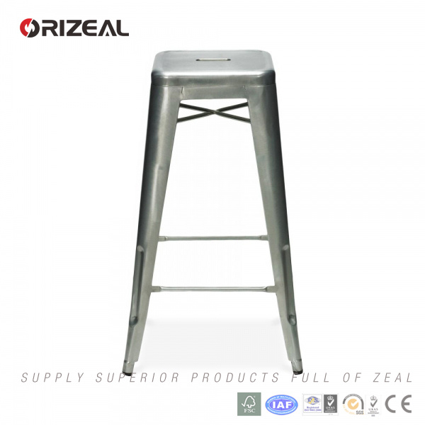 Replica Xavier Pauchard Galvanized H Bar Stool (OZ-IR-1007BG)