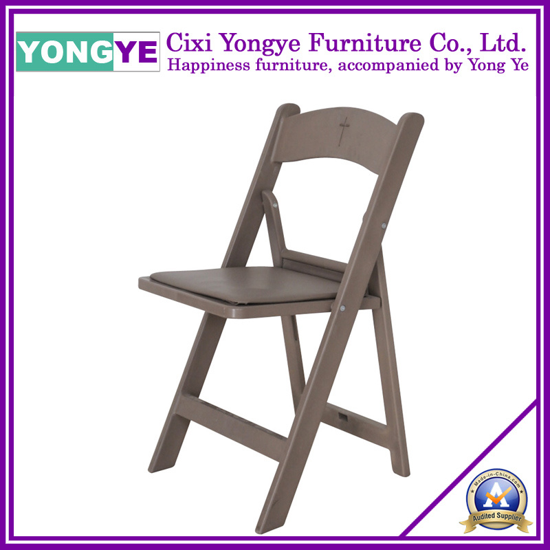 Resin Ballroom Chair /Padded Plastic Folding Chair/White Wedding Chair (A-001)
