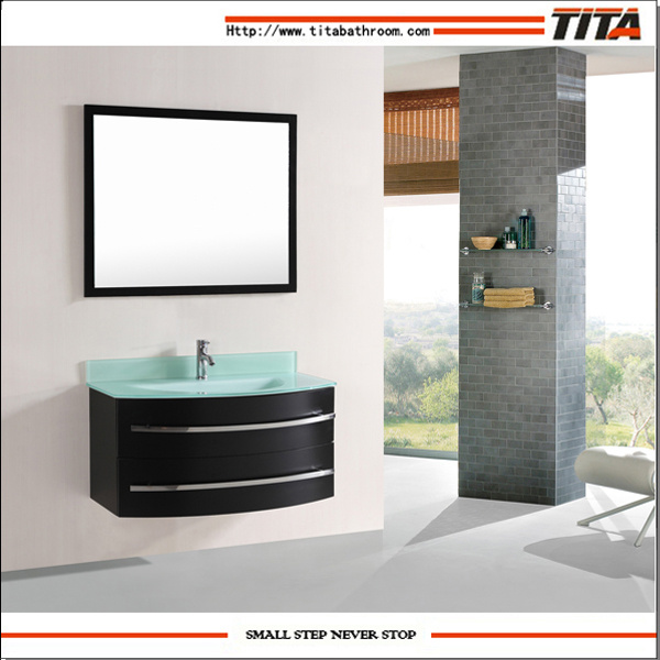 Chinese Curved Antique Black Bathroom Vanities