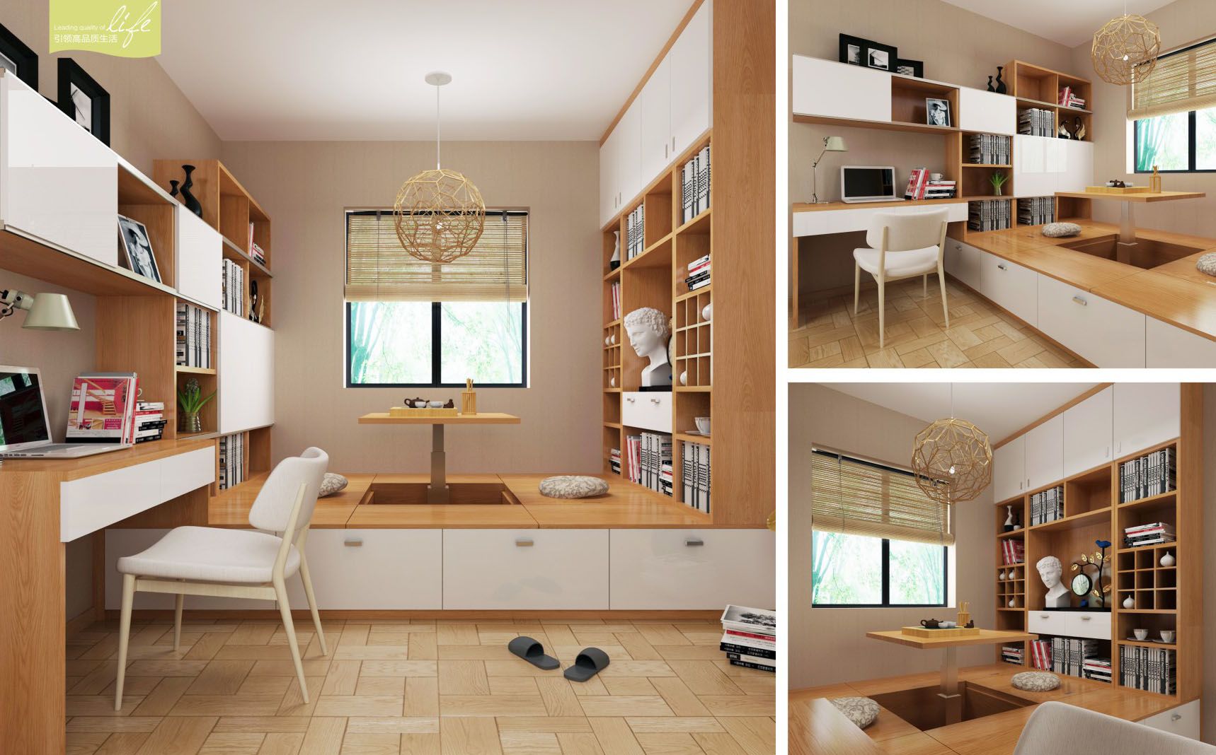 Modern Design Bedroom Furniture with Tatami (V1-BC001)