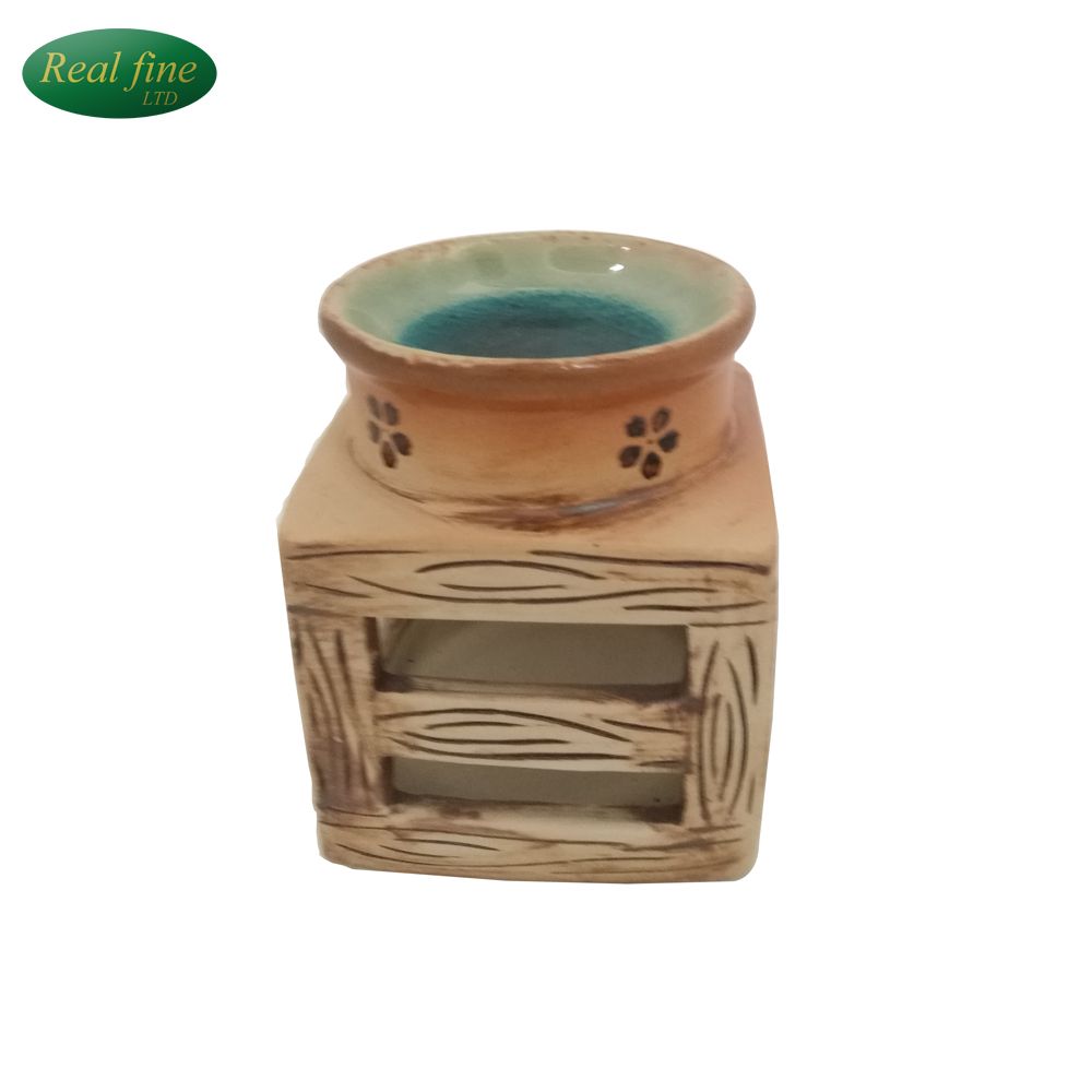 Square Antique Ceramic Candlestick