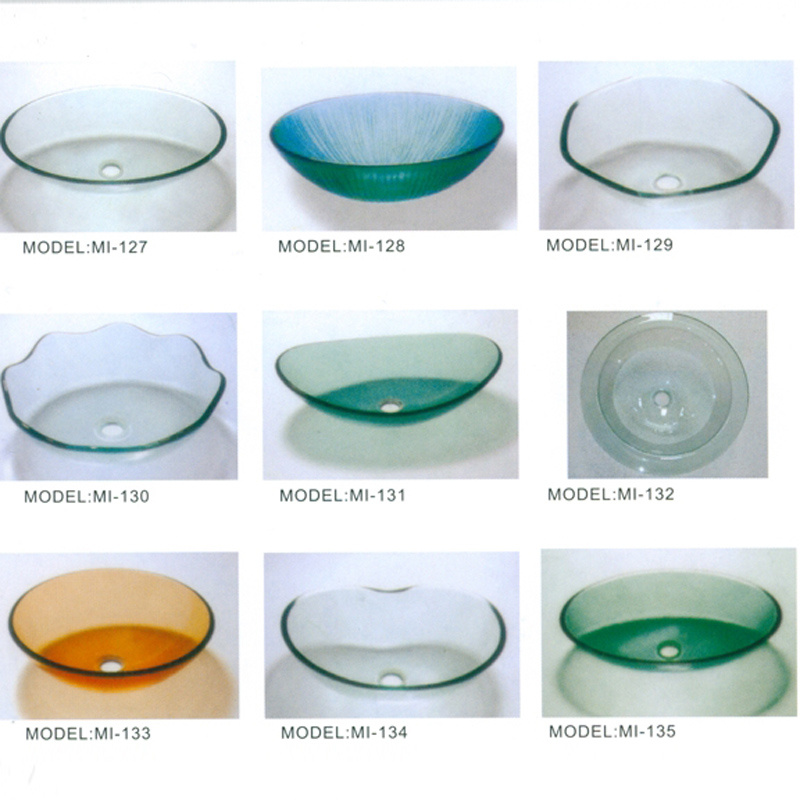 Transparent Glass Sink for Bathroom