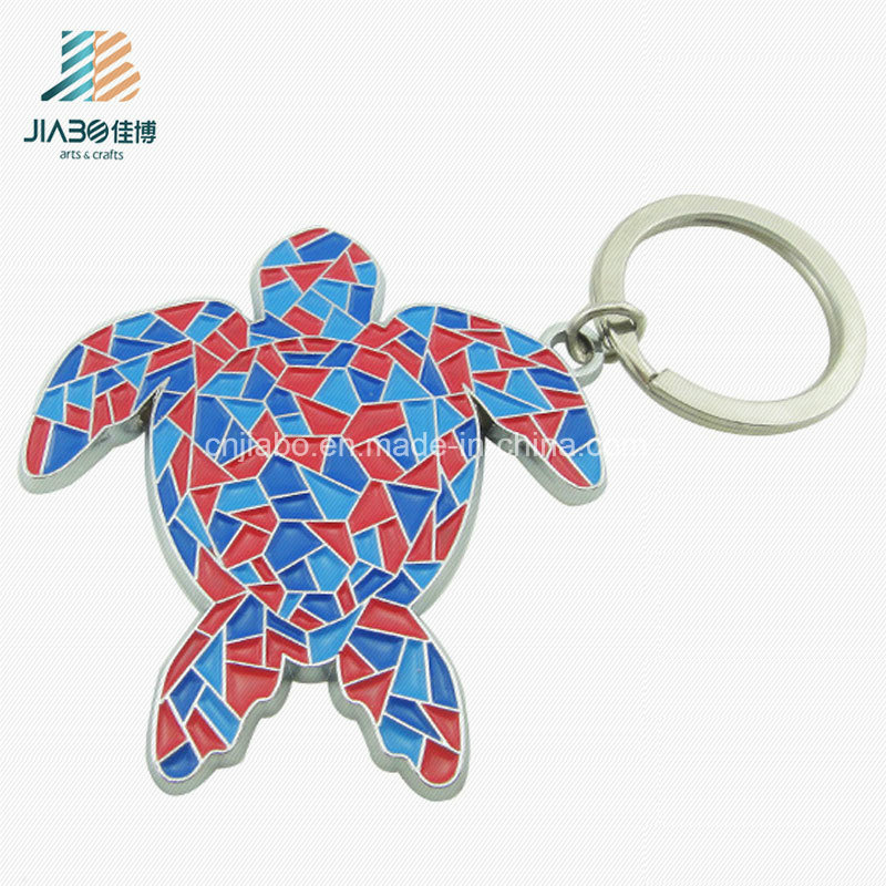 Factory Wholesale Gift Enamel Alloy Metal Turtle Keychain for Decoration