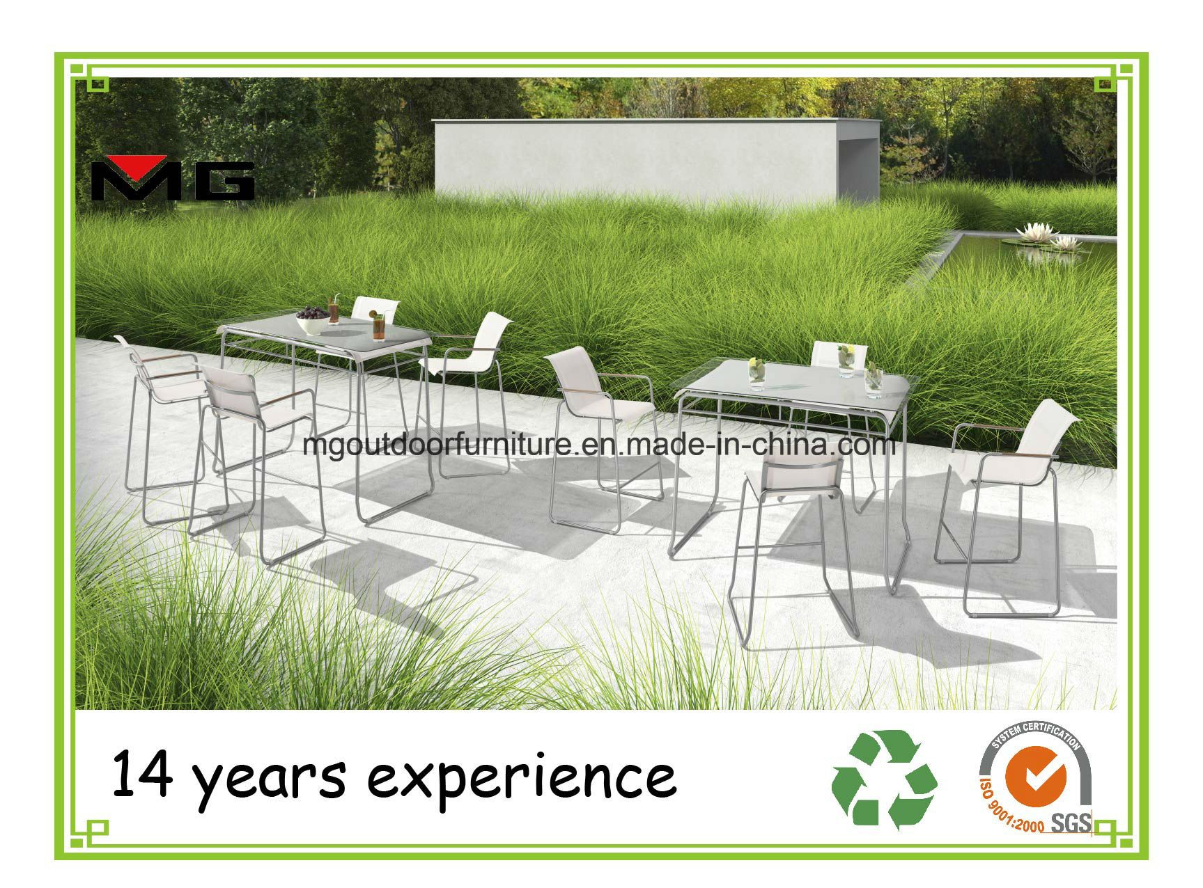 Metal Outdoor Furniture Garden Dining Table Set