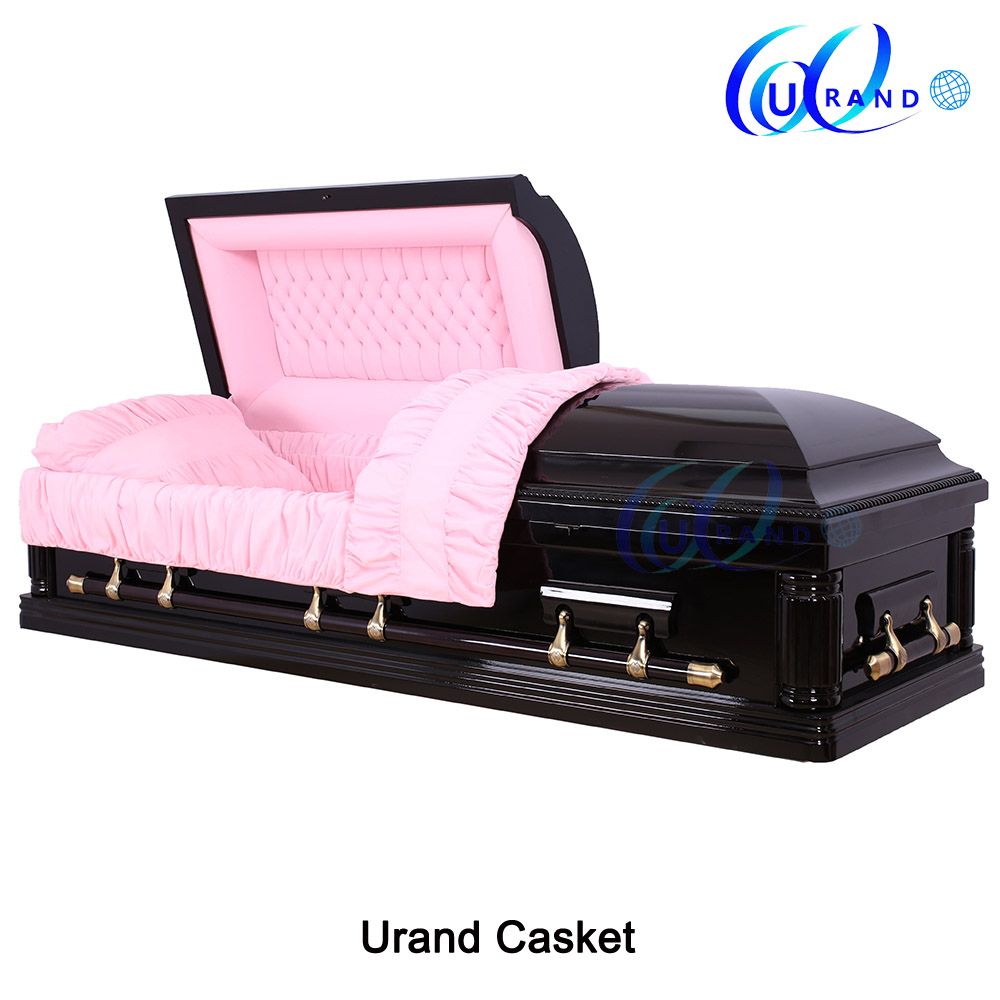 Best Quality Chinese Funeral Velvet Interior Coffin Selected Wood Casket