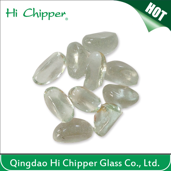 Cashew Shape Glass Gem Stone for Fire Place