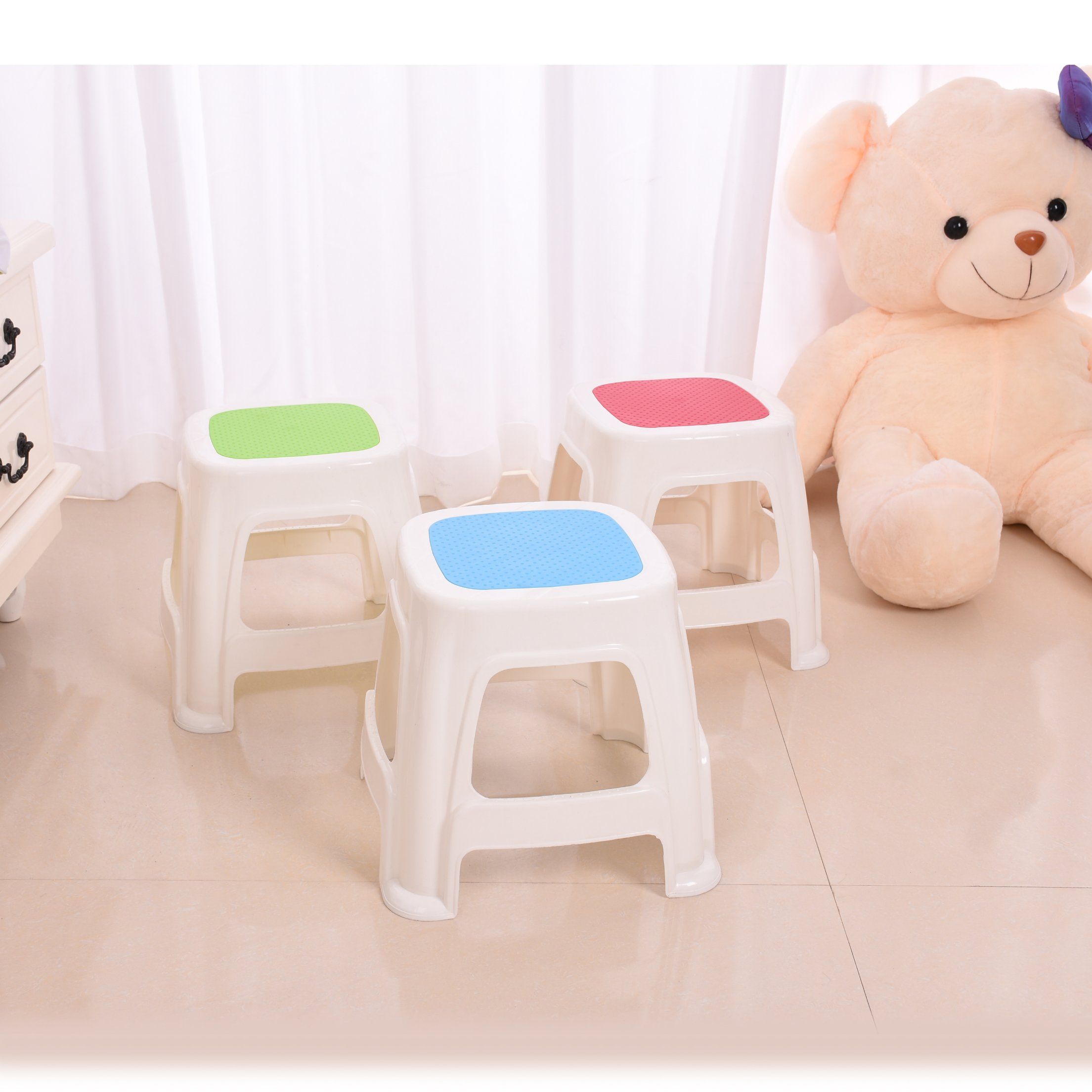 Square High-Quality Children Plastic Stool with Factory Price