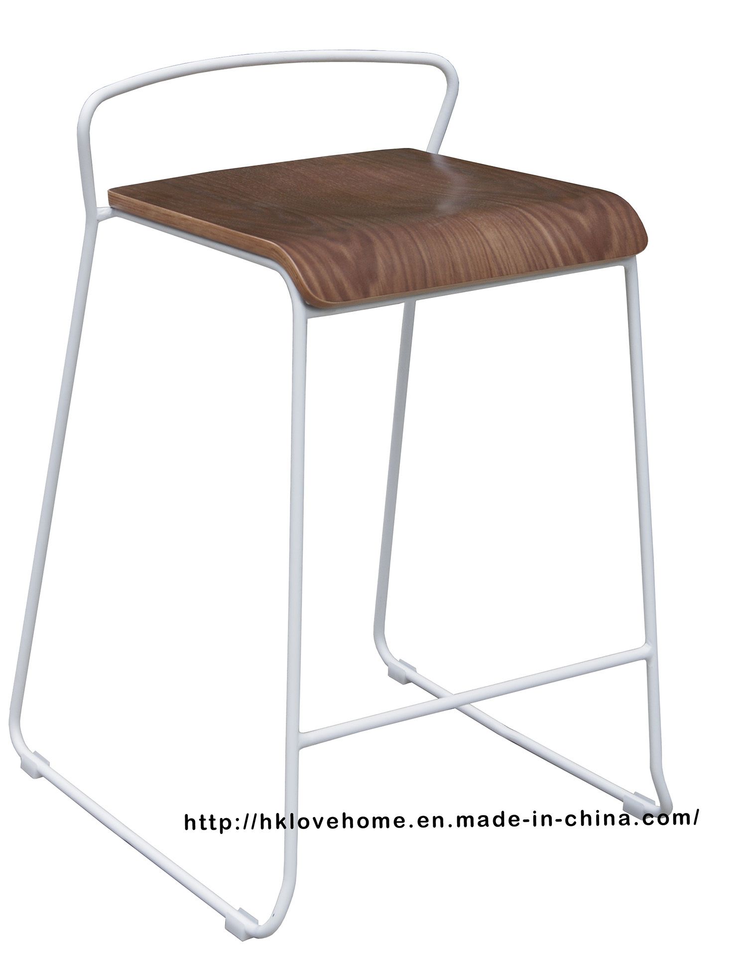 Modern Replica Steel Furniture Wooden Counter Bar Stools