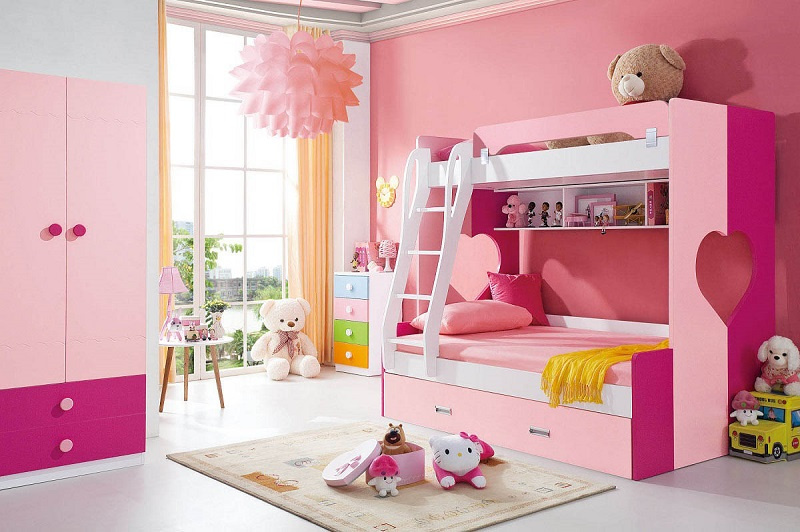 Best-Selling Colorful Wooden Bunk Bed (HC802)