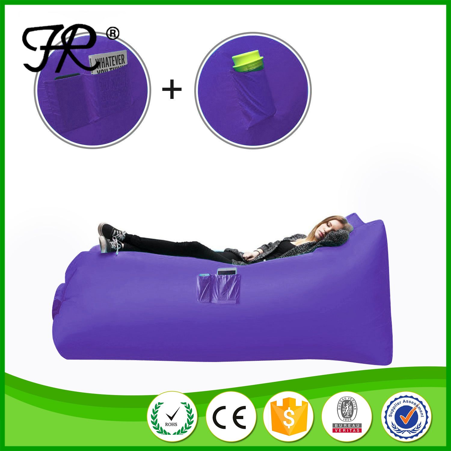 2017 Durable Fabric Inflatable Air Lounge Sofa Bed