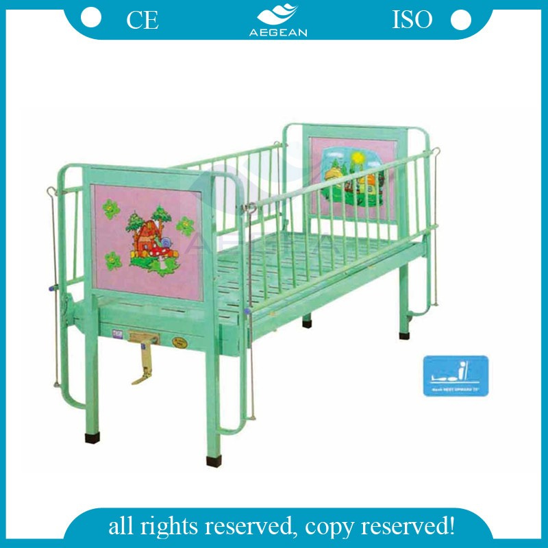 AG-CB002 Ce&ISO Approved with Full Length Steel Handrails Pediatric Hospital Bed