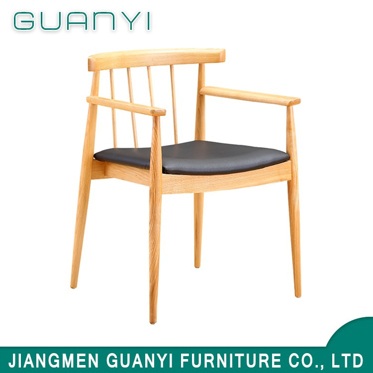 New Most Popular Armrest Wood Dining Chairs