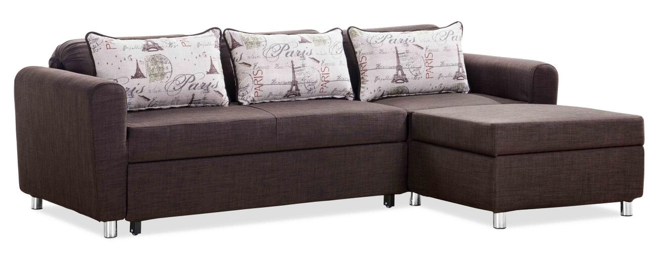 Living Room Sofa Fabric Corner Sofa Bed with Storage