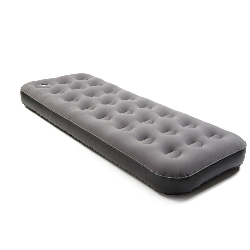 Flocked PVC Inflatable Single Air Bed