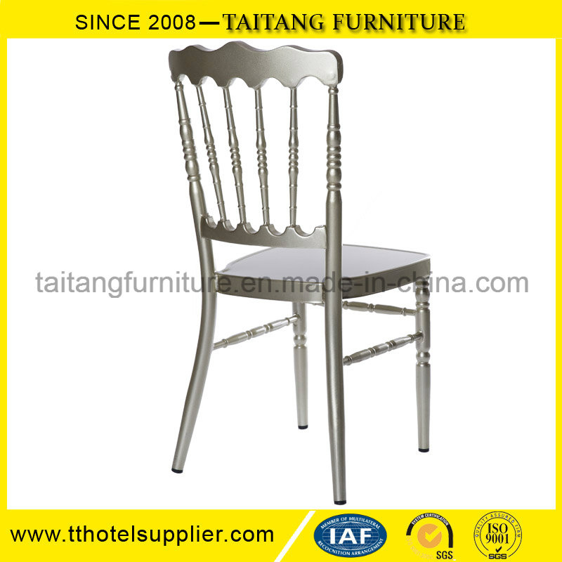 Chinese Wholesale Slivery Metal Wedding Napoleon Chair