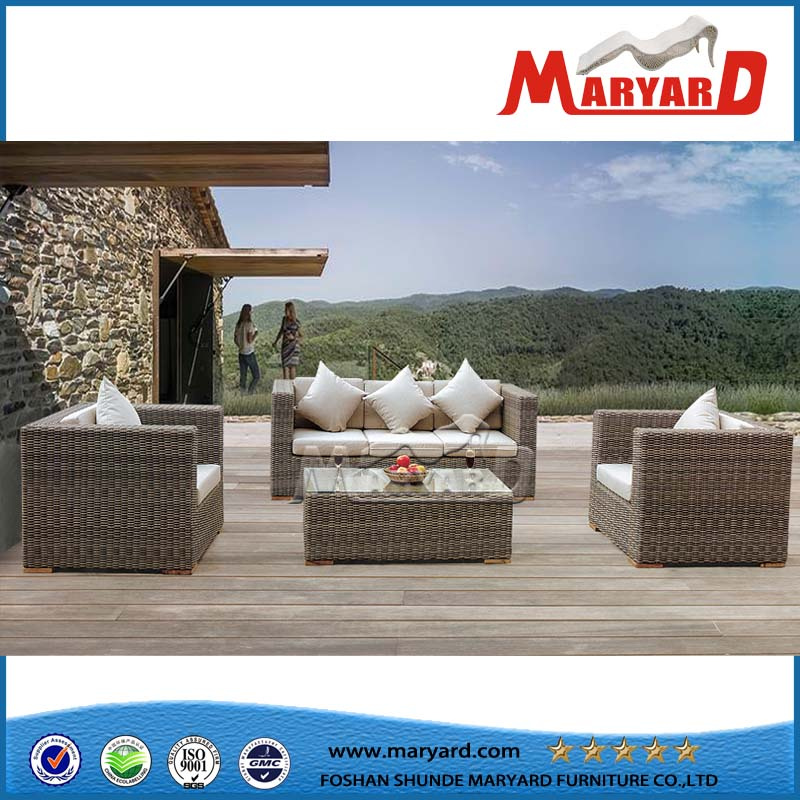 PE Round Rattan Sofa